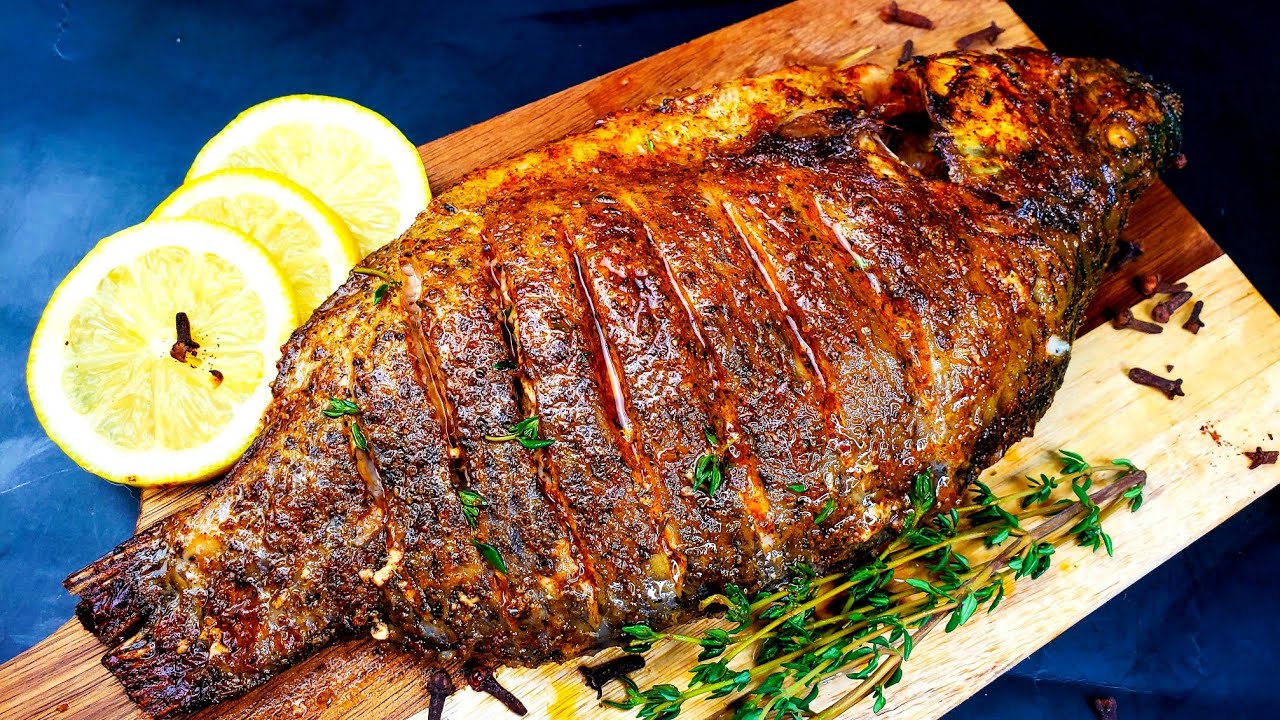 Grilled Tilapia — whole tilapia, fried plantain, shito butter, lime